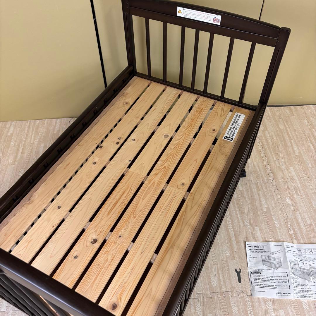 ☆すのこ床板☆　美品　日本製　サワベビー　デュアルスライドベッド　ティアラDX