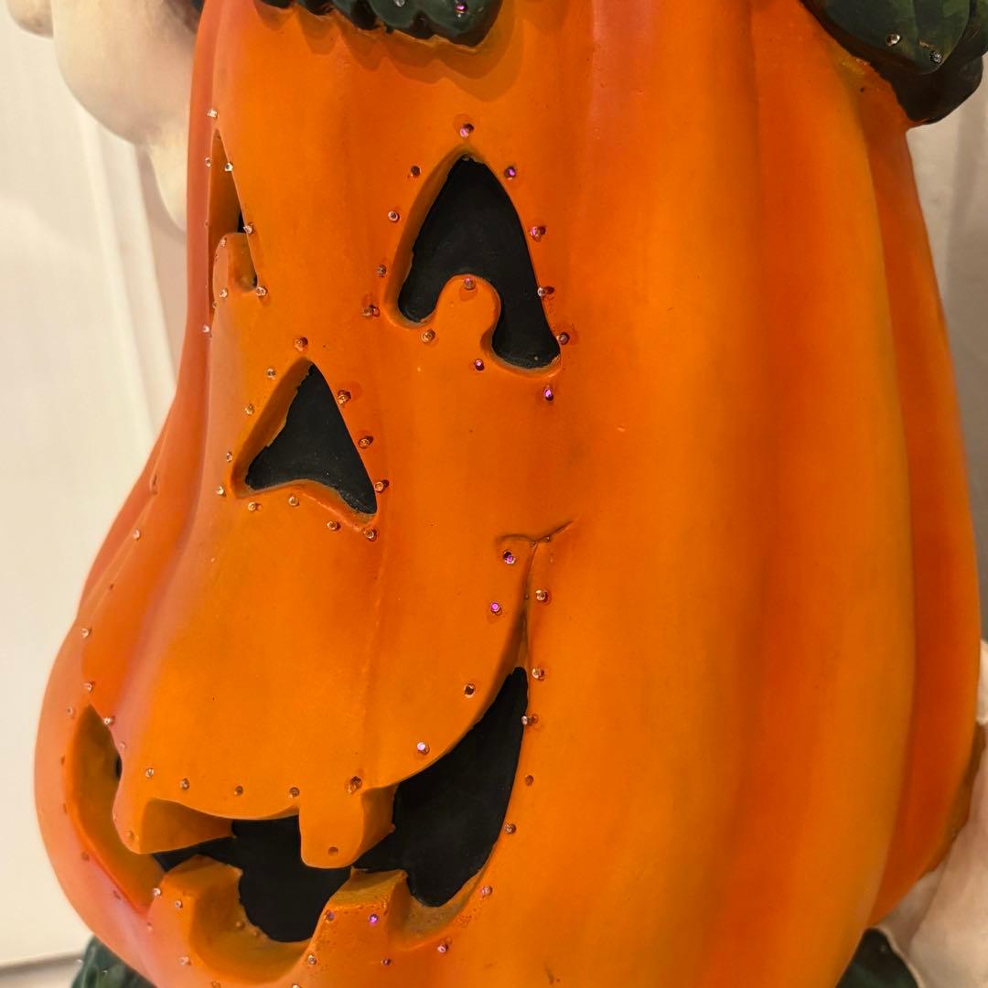 存在感あり！　ハロウィン カボチャの置物 3段　（光ファイバ）