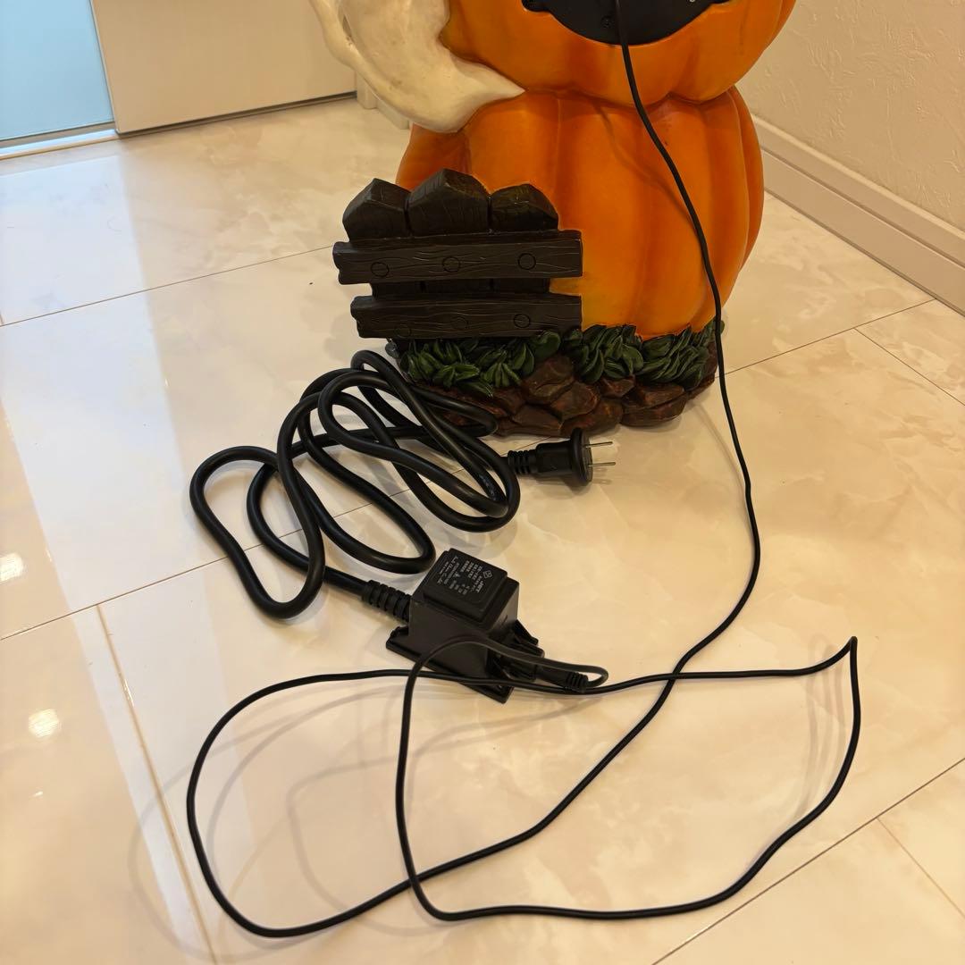 存在感あり！　ハロウィン カボチャの置物 3段　（光ファイバ）