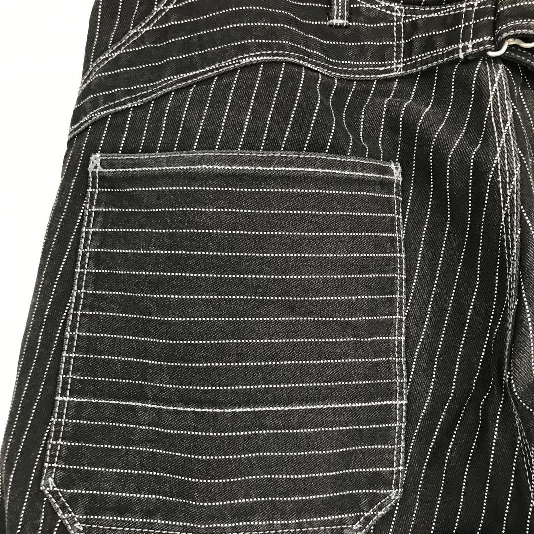 Schott デニムパンツ　34　ブラック　ストライプ