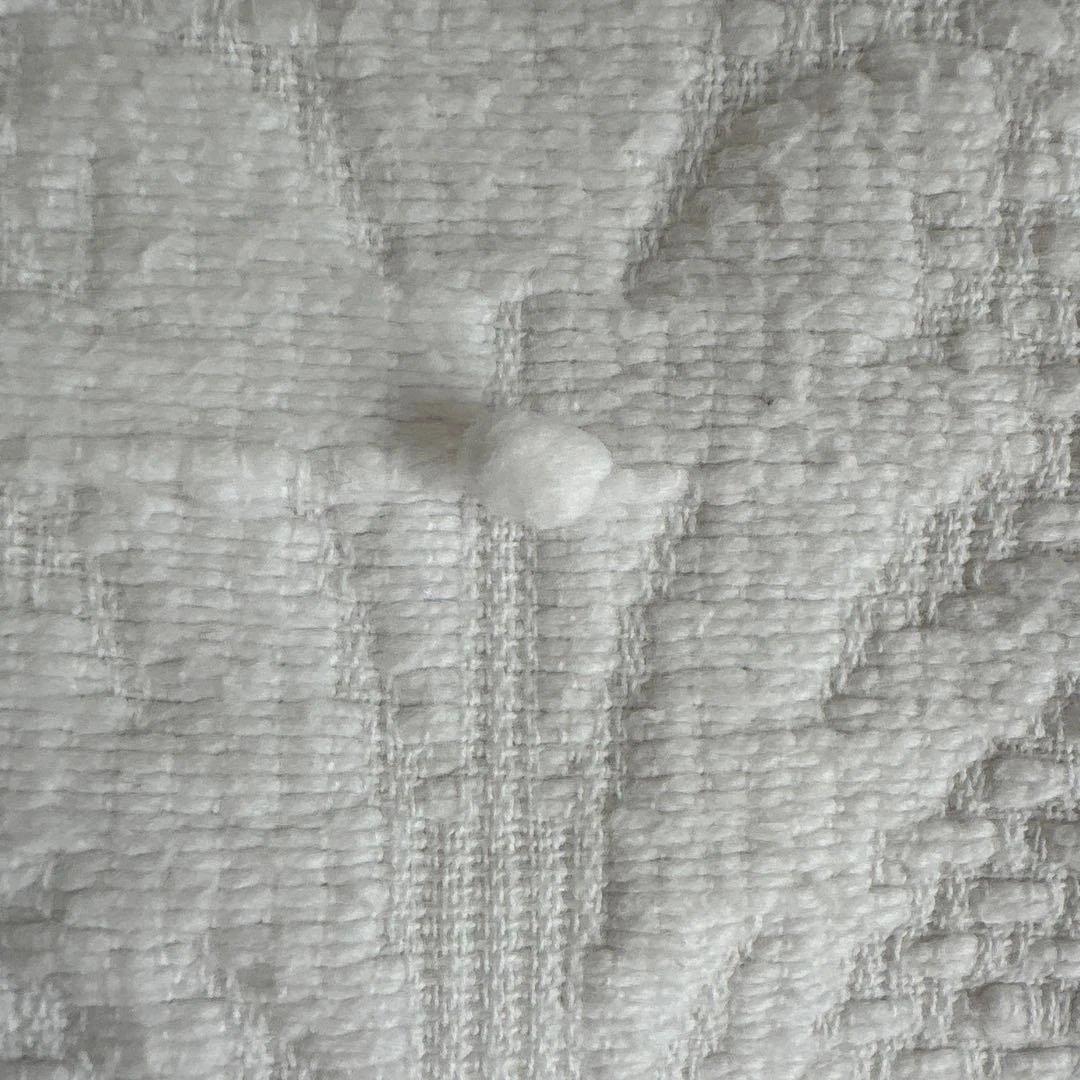 ピケ　ド　マルセイユ　ベッドスプレッド　カバー　フランスアンティーク