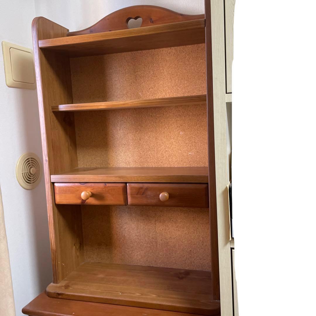 ハート チェスト キャビネット 棚 上部分 北欧 ２個１セット 収納家具