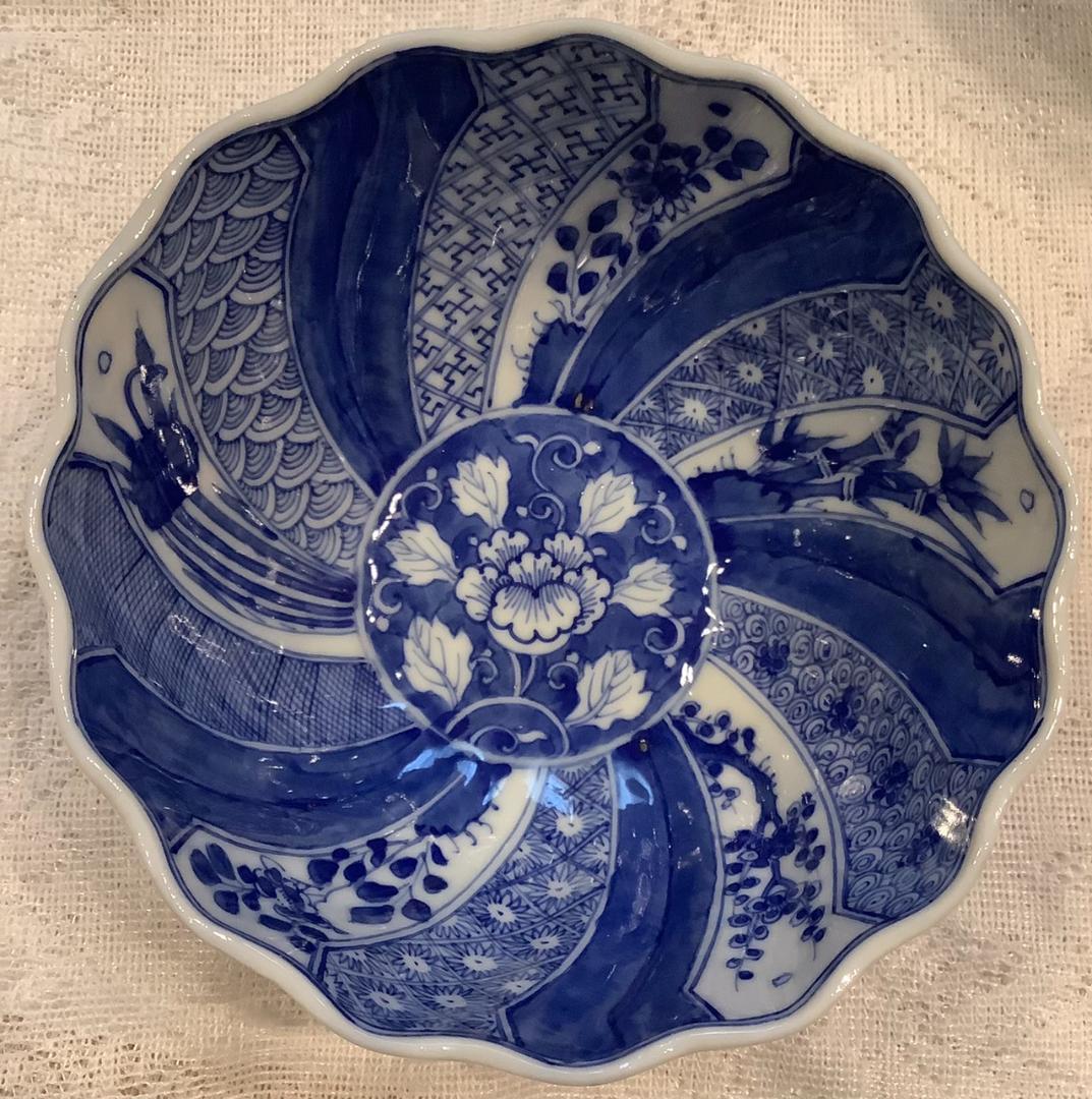【祥瑞】古伊万里　鉢　捻り紋　三つ入子丼　寛政時代物