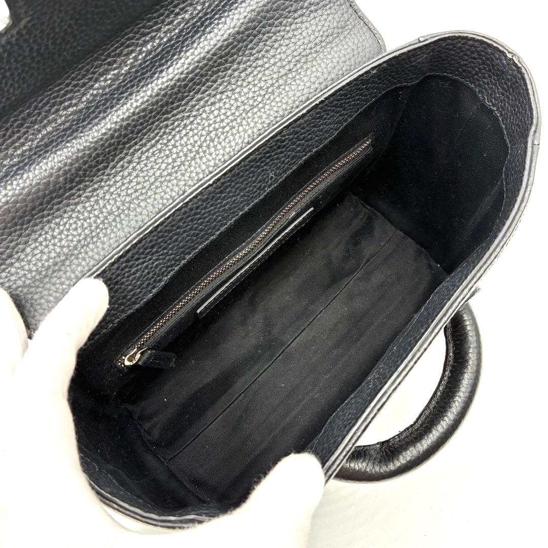 極美品 ヴァジック エバーミニ 2way ショルダーバッグ レザー ブラック