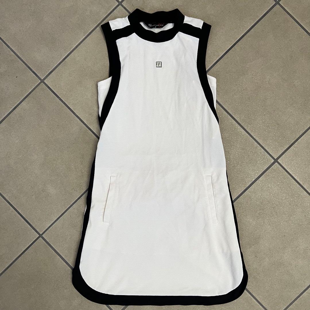 SY32 Sweet Years Golf ワンピース　ゴルフ　ハイネック　白黒