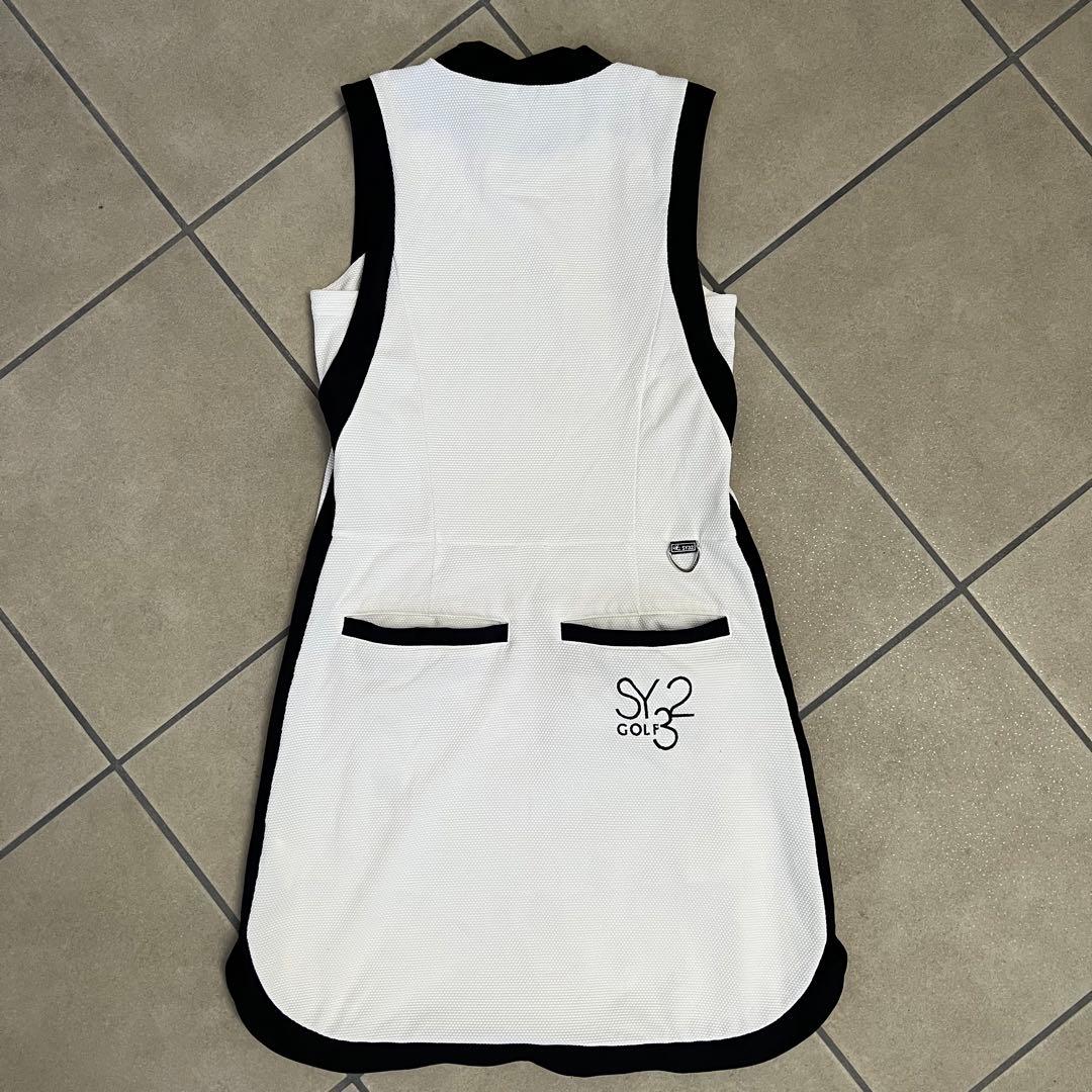 SY32 Sweet Years Golf ワンピース　ゴルフ　ハイネック　白黒