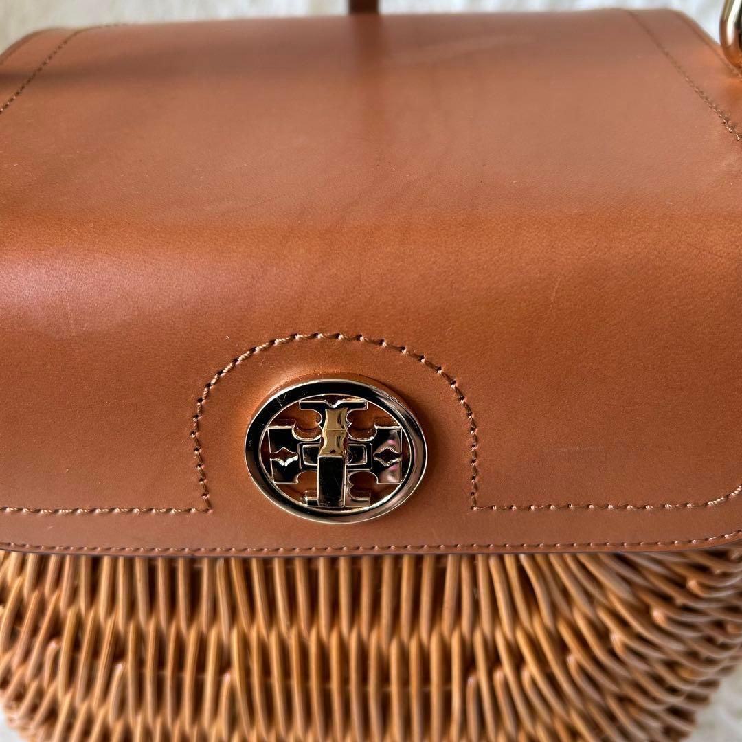 トリーバーチ かごバッグ ハンドバッグ バッグ　ナチュラルラタン