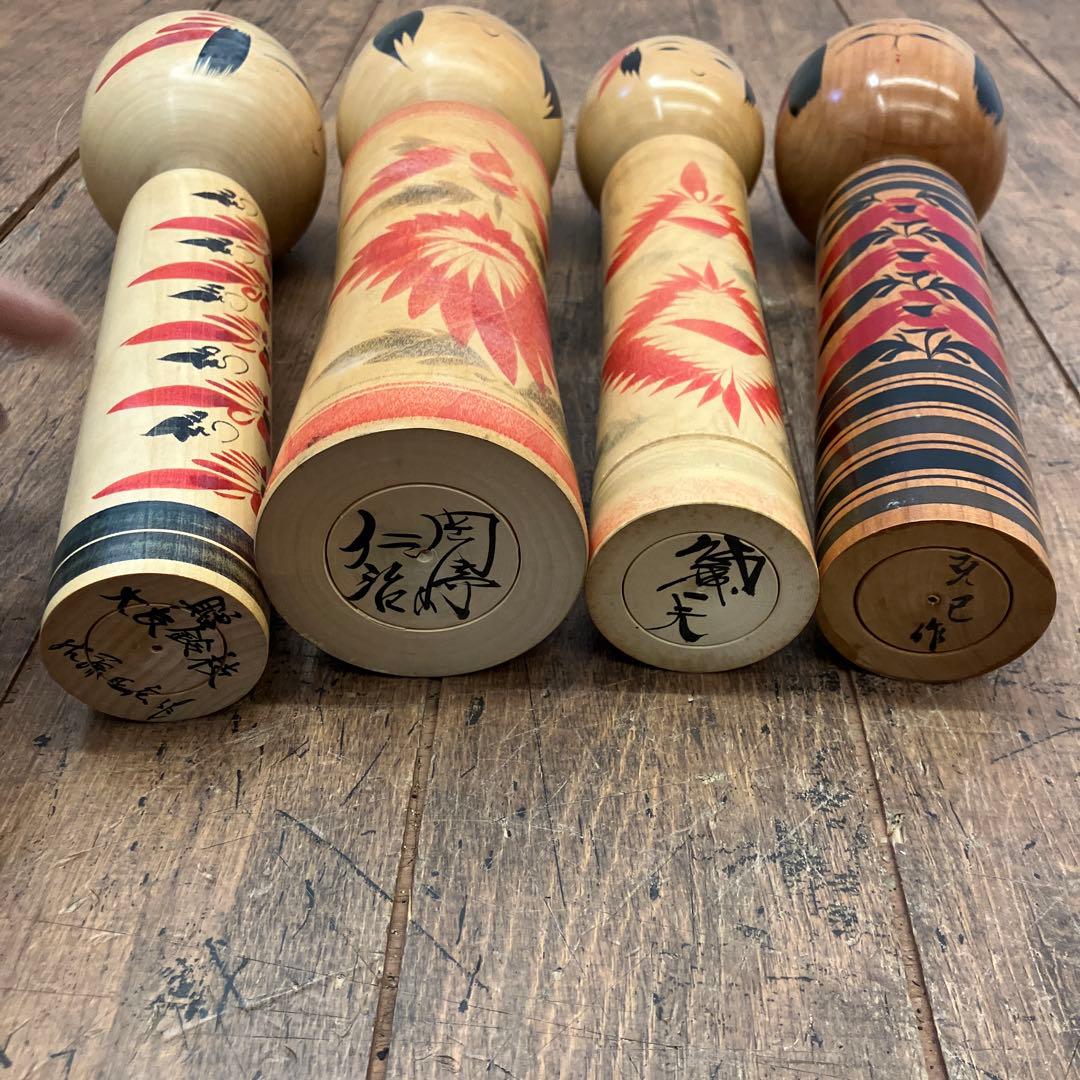 ③昭和レトロ 伝統工芸 郷土玩具 木製 創作 こけし 小芥子 13体 まとめ売り