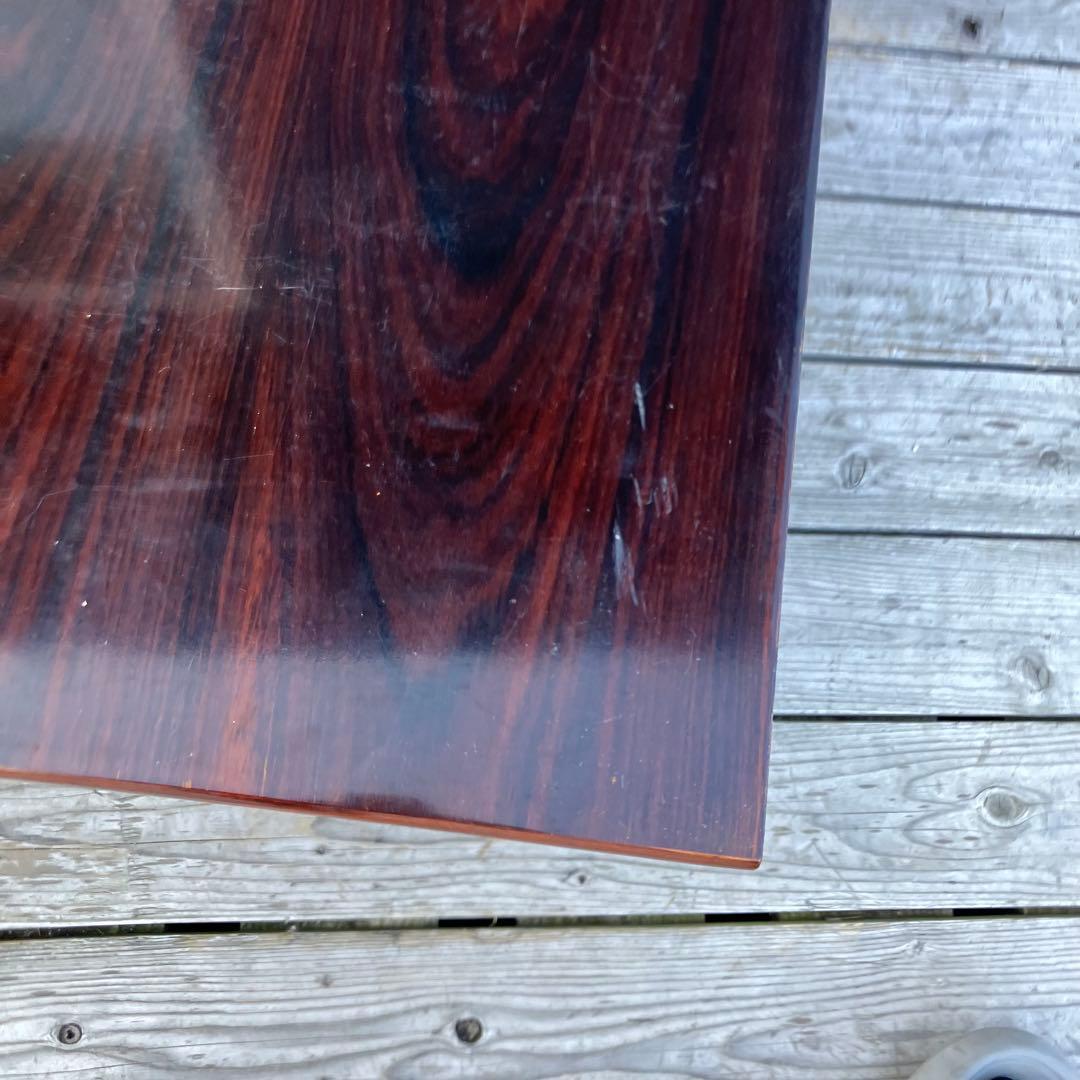 昭和レトロ 古家具 花柄彫刻 木彫り 木製文机 引き出し付き座卓 書斎机 古道具