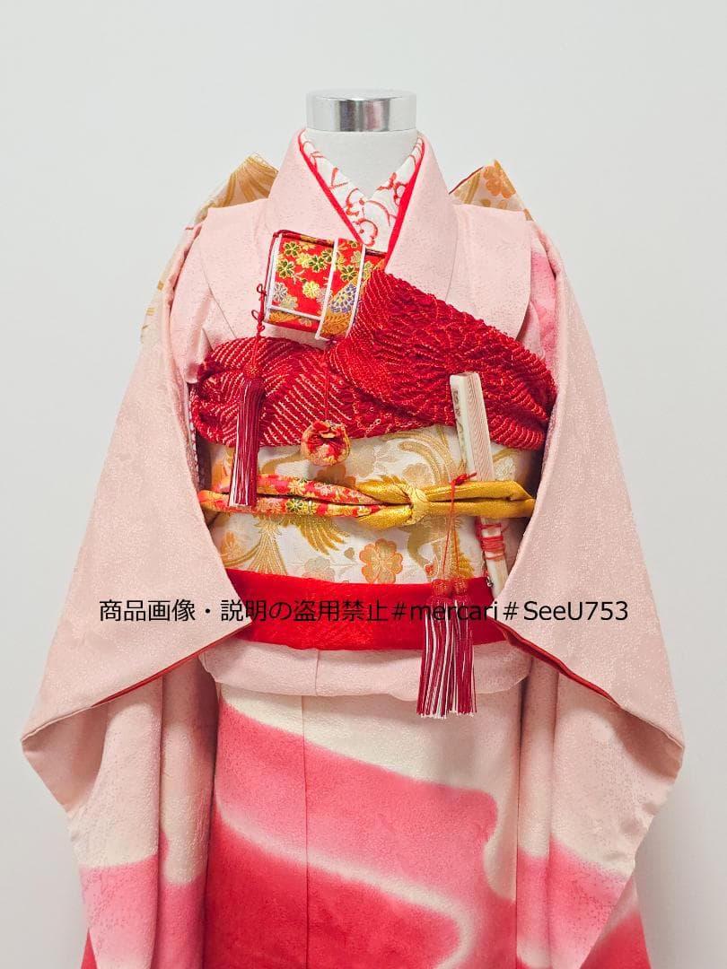 七五三　7歳　正絹　着物　セット　女の子 *c69