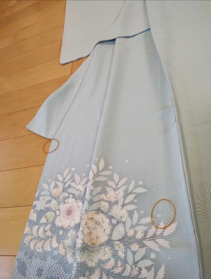 【nico212さま専用】訪問着　辻が花　唐織　薄秘色　入学式　卒業式