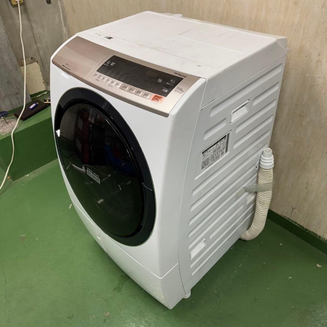 111 日立ビッグドラム　洗濯機　乾燥　11/6キロ　小型　家庭用　右開き　綺麗