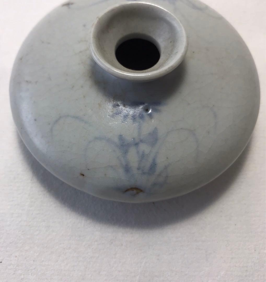 韓国　人間国宝　池氏　高麗青磁　油壺　小壺