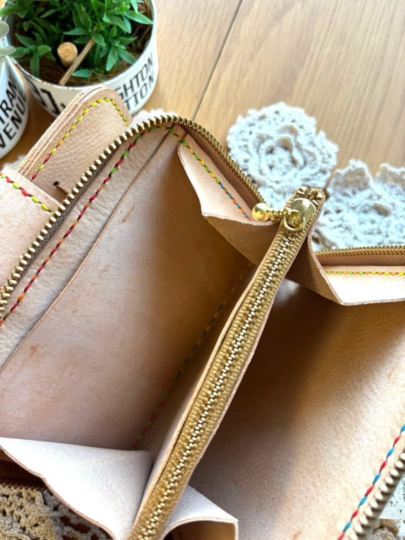 marinページ★ お財布一体型システム手帳　ミニ6 牛革　コンパクト財布