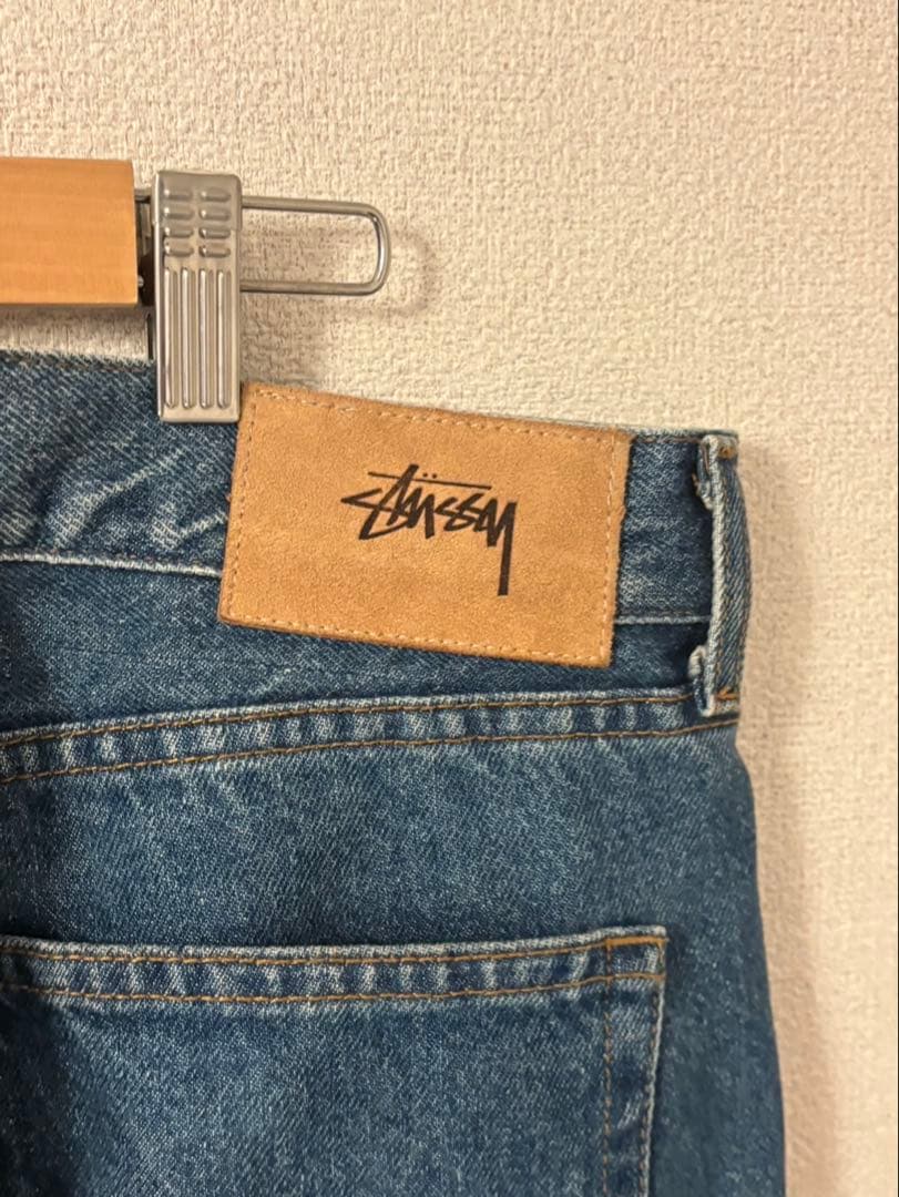 【美品】stussy ブルー デニム ジーンズ L