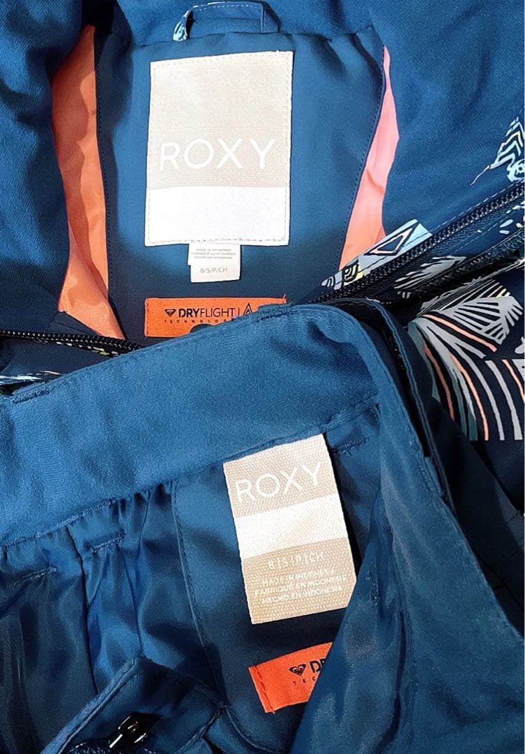 ROXY スノボウェア セットアップ 北欧柄 スキーウェア ジャケット パンツ