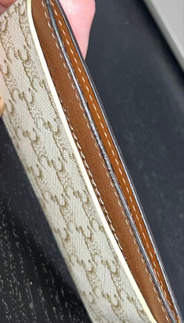 CELINEセリーヌ/カードケース/名刺入れ/トリオンフ/クリームブラウン