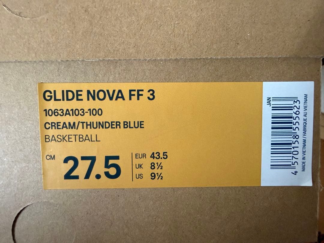 アシックス グライドノヴァ FF3 CREAM/THUNDER BLUE