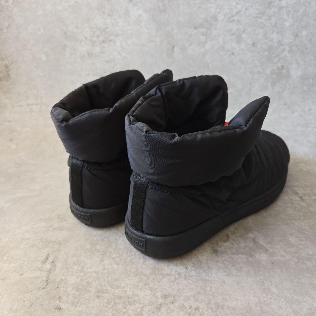 美品 HUNTER インアウト パファー ブーティ ブラック 25cm ブーツ