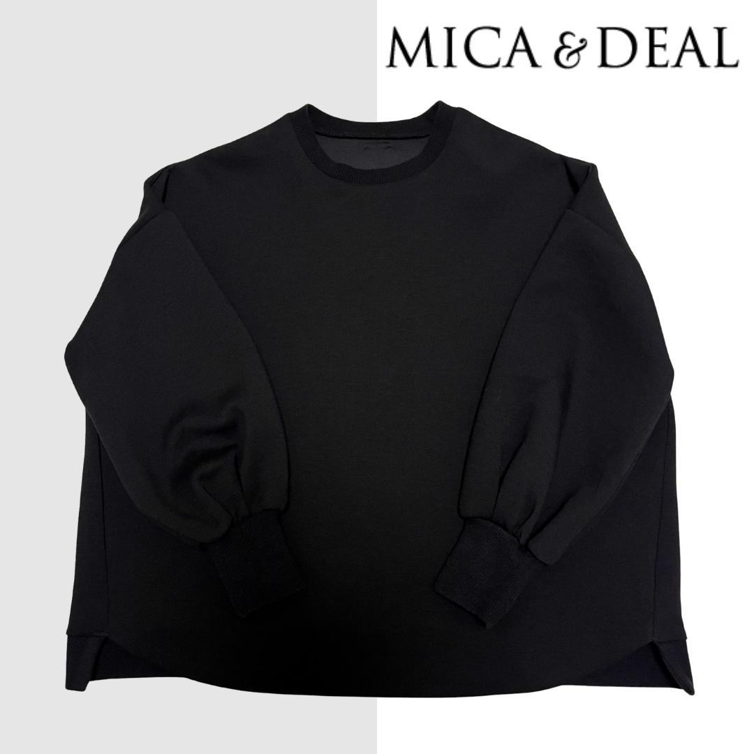 MICA&DEAL ブラック プルオーバー スウェット マイカアンドディール 黒