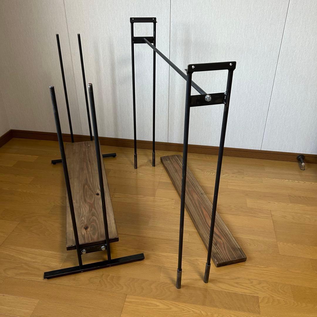 ☆ハンガーラック　アイアン家具　引っ越し　コンパクト　アンティーク　幅900