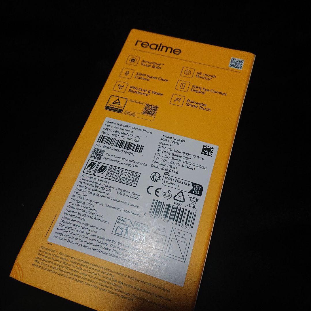 realme Note 60 SIMフリー 海外版