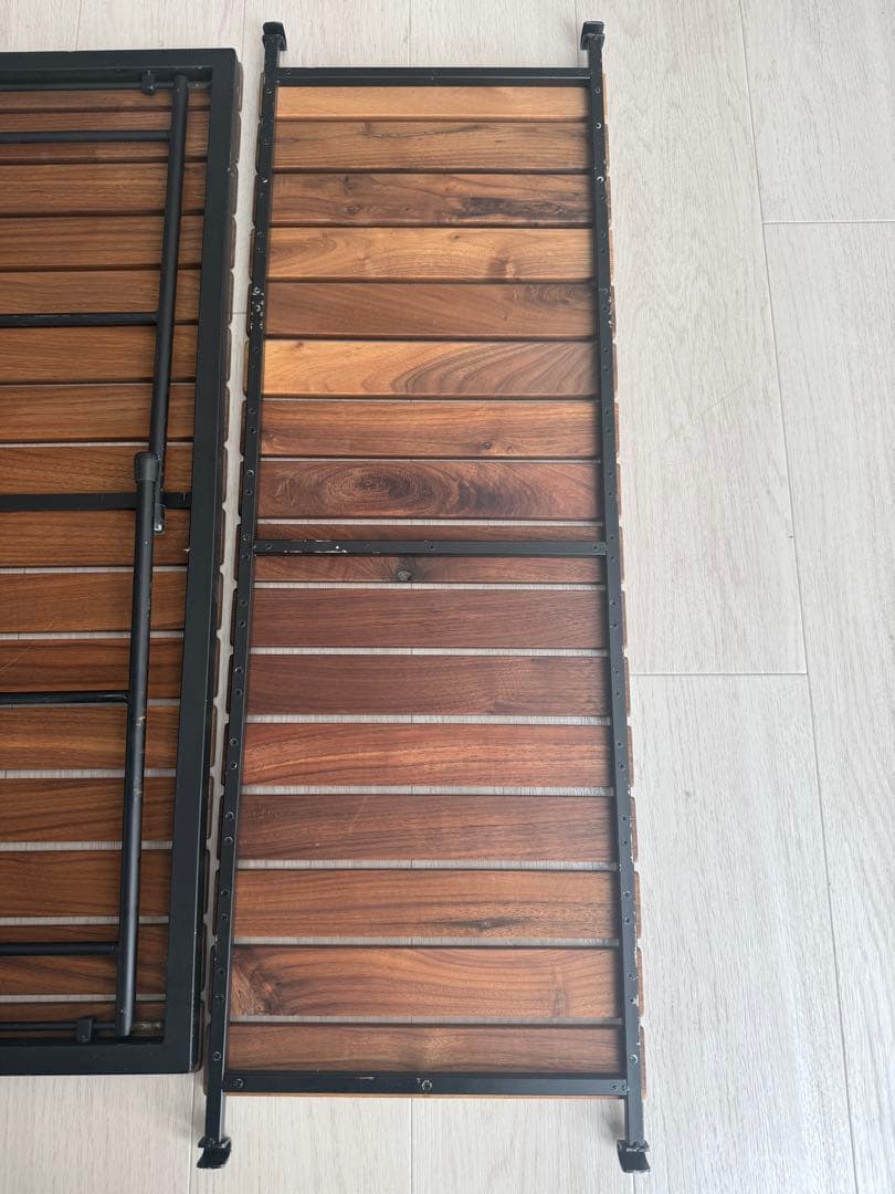 ウォルナットアイアンテーブル　オーダーメイド品