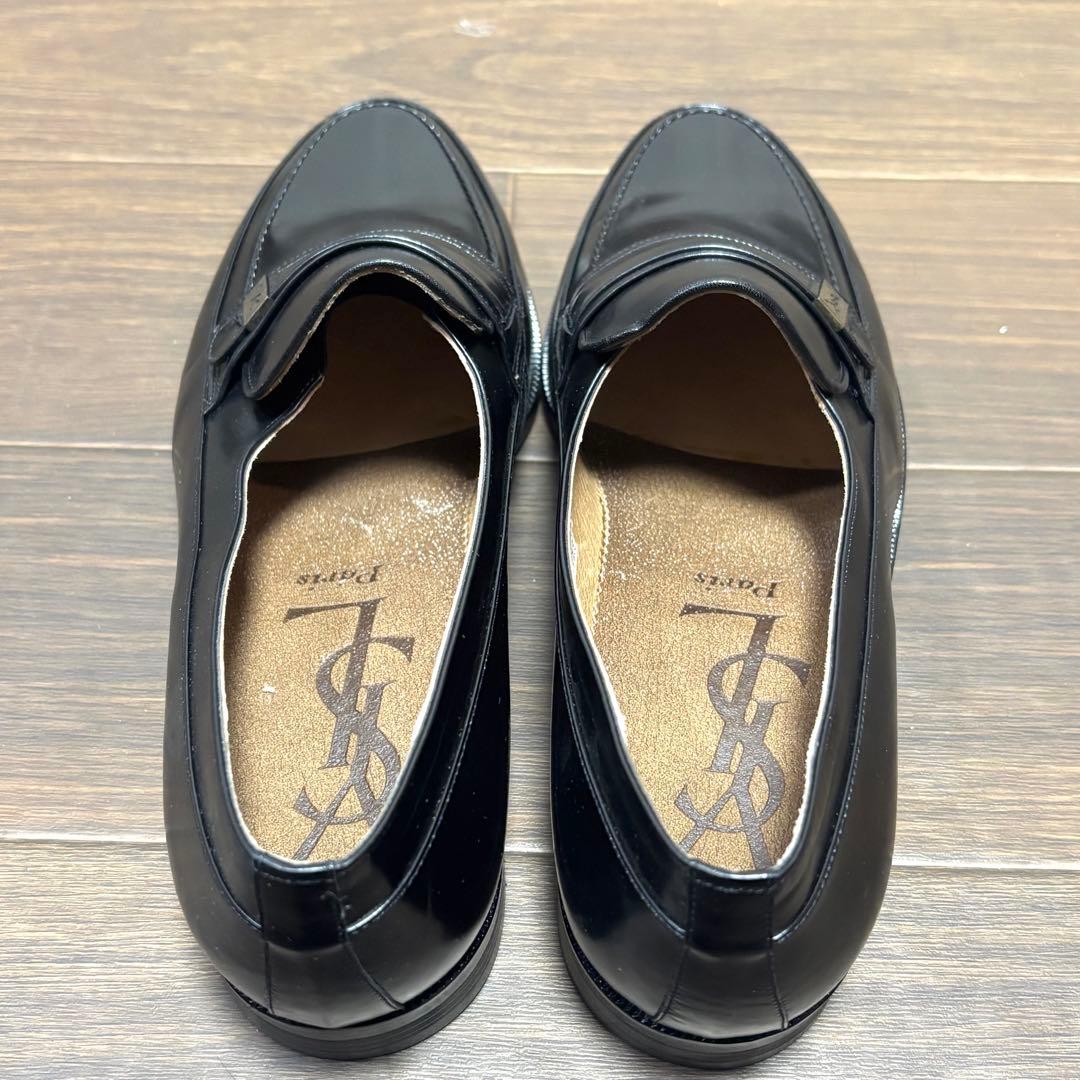【未使用品】イヴ・サンローラン ブラックレザーローファー 25㎝