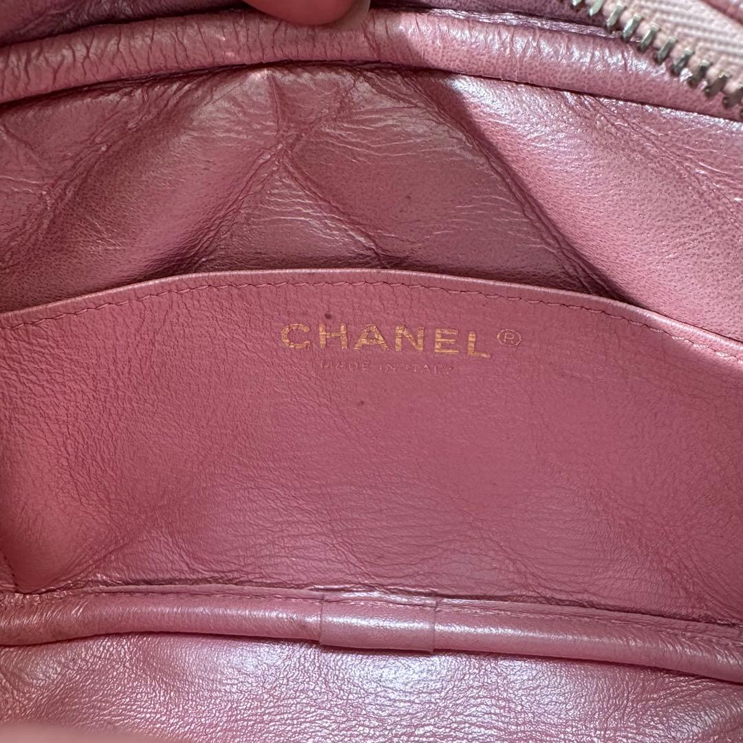CHANEL キャビアスキン マトラッセ☆チェーンショルダーカメラバッグ