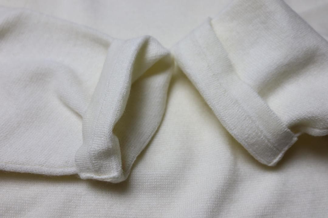 HERMES ホワイト ハーフジップ セーター エルメス S メンズ