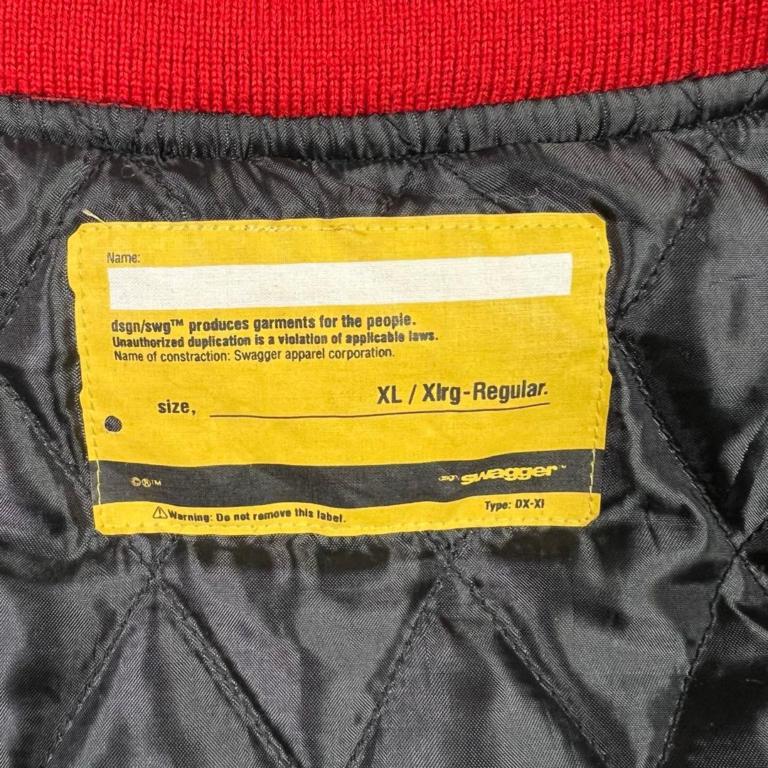 swagger スワッガー レザー切り替え スタジャン サガラ刺繍 XL