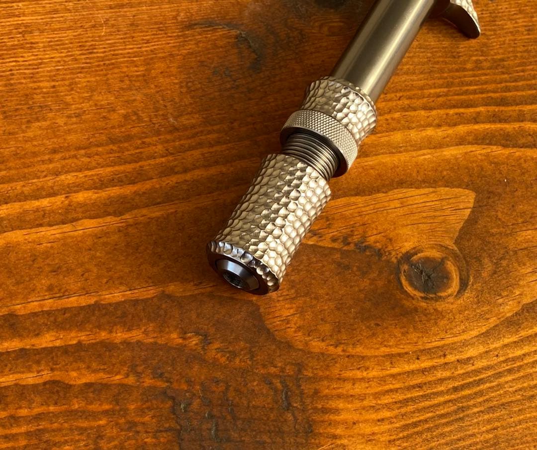 トラウトグリップ　ガンメタ　インロッドフェルール　ベイトロッド　天然木グリップ