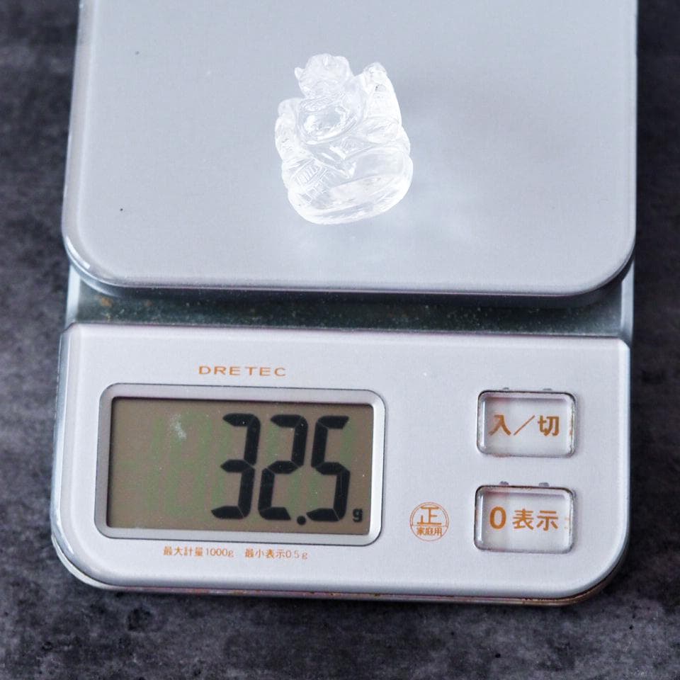 クリスタル・ガネーシャ神像（サイズ 高さ約4cm 約32グラム）ヒマラヤ水晶