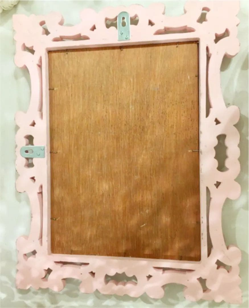 壁掛けミラー☆パステルピンク