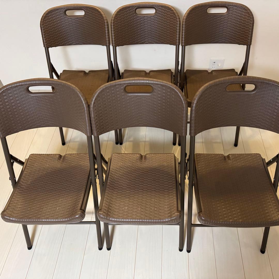 折りたたみ ガーデンテーブルセット7点セット 屋外室内兼用 防水 アウトドア