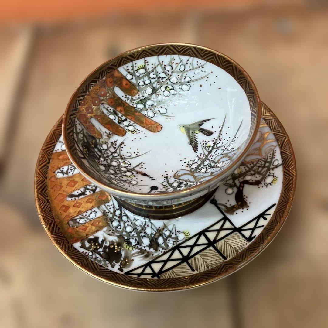 D-4 九谷焼 薩摩焼 アンティーク 骨董 古美術 明治期 大正ロマン 金欄手