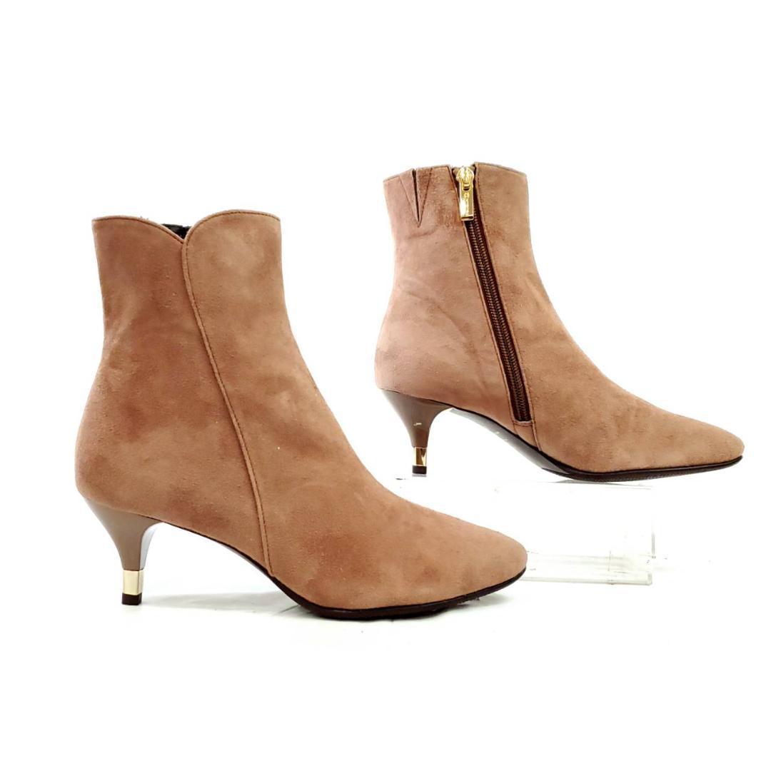 新品　HIMIKO　サイドジップショートブーツ　ポインテッドトゥ　グレージュ