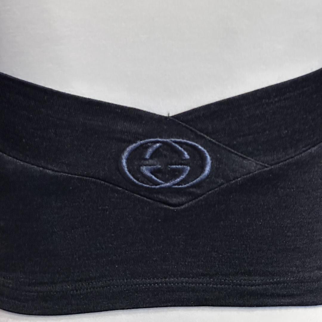 【GUCCI】ホルターネック チューブトップ グレー Sサイズ / ak486