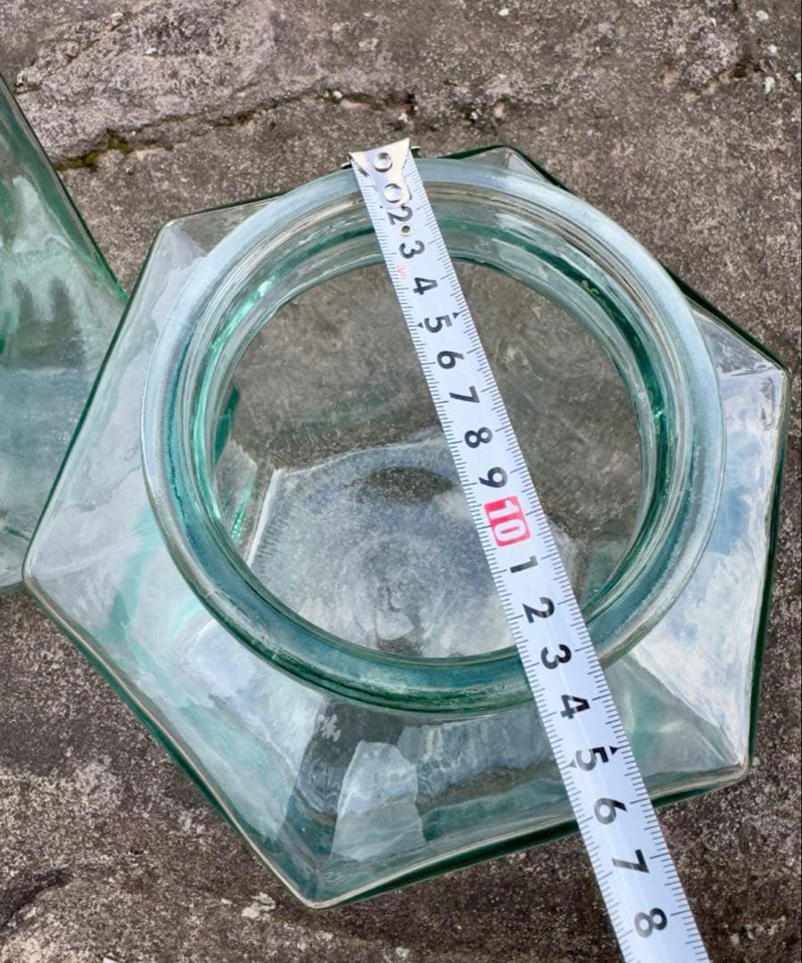 美品！イタリア 製希少 アンティーク 吹きガラスジャーセット