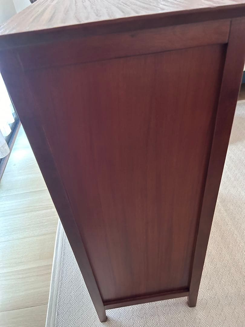 木製本棚 4区画 2引き出し付き