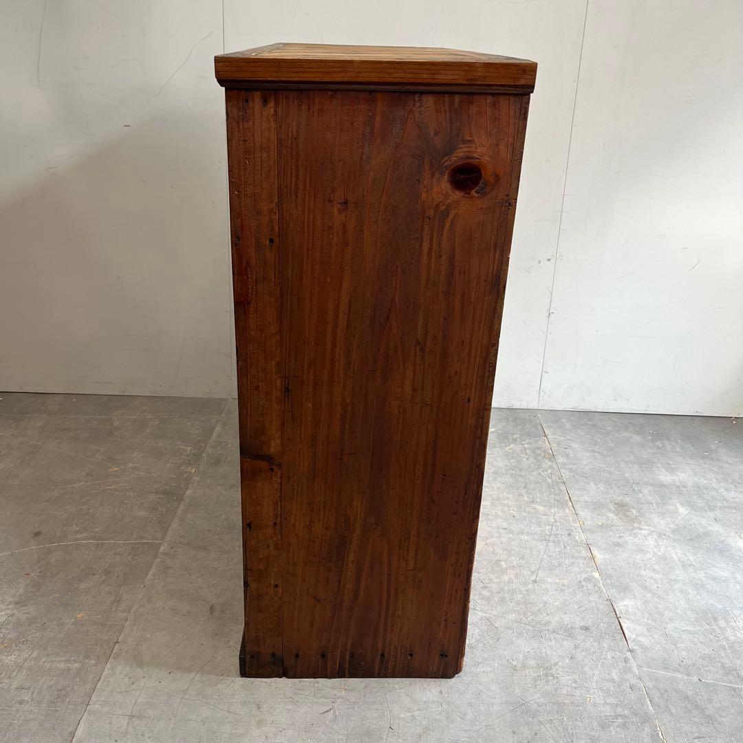 アンティーク 黒柿材 けやき ガラス 茶箪笥 キャビネット 昭和レトロ z460