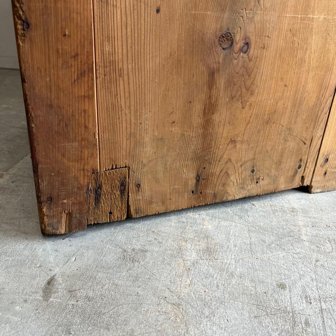 アンティーク 黒柿材 けやき ガラス 茶箪笥 キャビネット 昭和レトロ z460