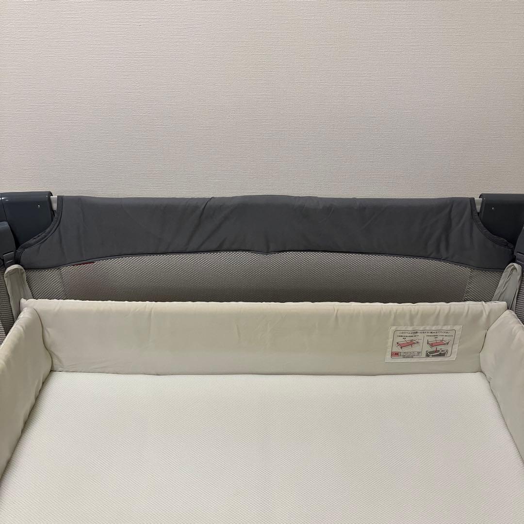 Aprica ココネルエアーAB ベビーベッド 折りたたみ グレーベア