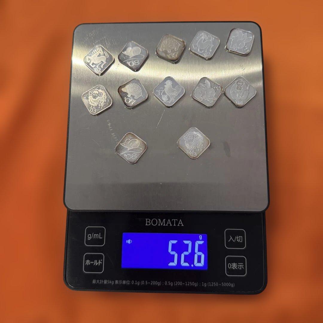 桜の通り抜け 純銀12枚セット