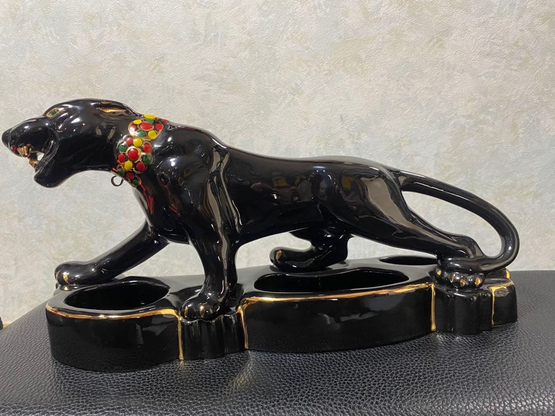 【50s〜60s ヴィンテージ】ブラックパンサー 黒豹 オブジェ