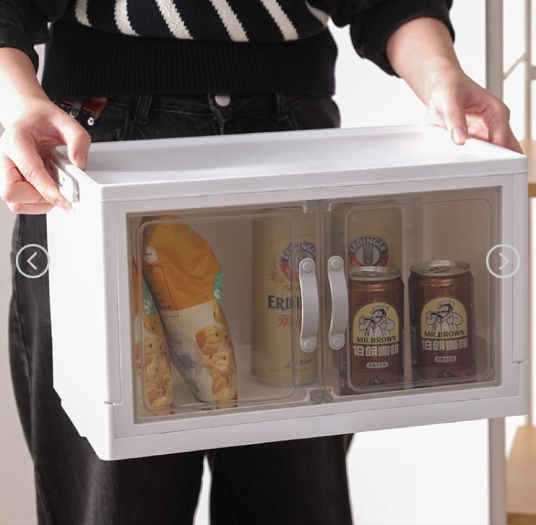 DAISO ジョイントできる扉付折りたたみ収納ケース 大 6個セット