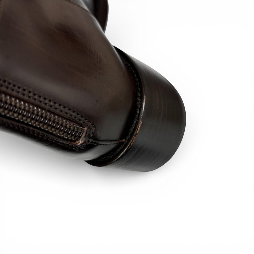 新品級 サルトル ジョッキーブーツ ロングブーツ 36 23cm こげ茶