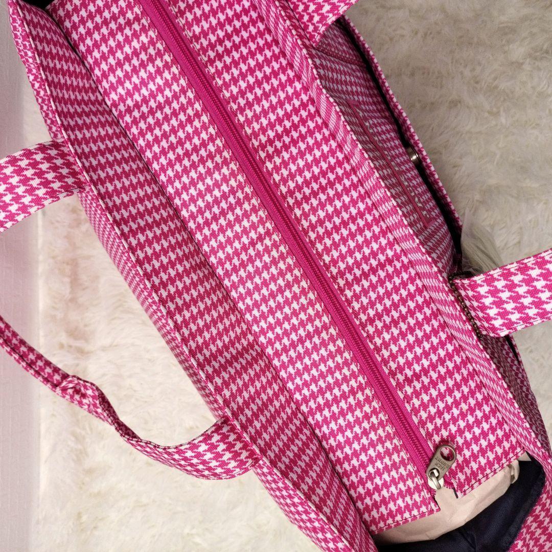 【極美品】ジャックバニー トートバッグ ドラミちゃん ピンク 千鳥柄 大容量