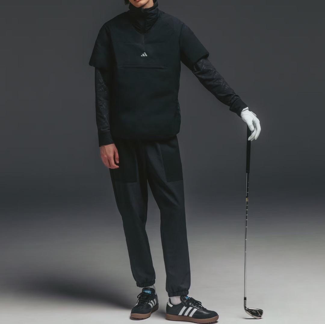 【L】秋冬 定価36,300円 アディダスゴルフ ハイネック半袖ダウンジャケット