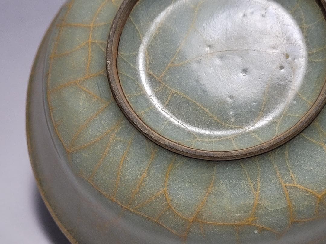 翡色 青釉 貫入 筆洗 宋元時代 幅約12.2cm